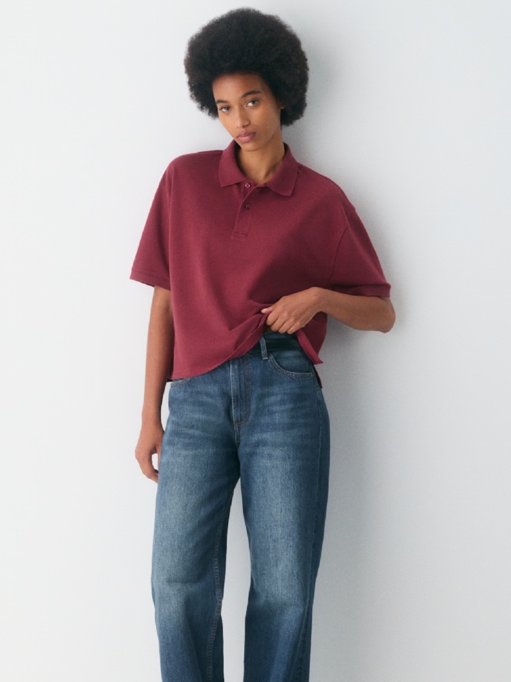 NWT Aritzia Tna Holland Polo T-Shirt - Size M
